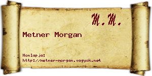Metner Morgan névjegykártya